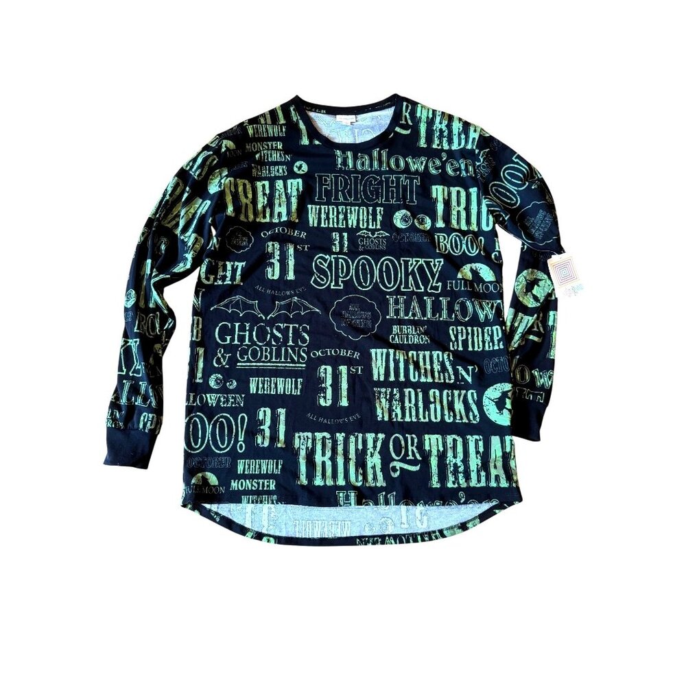LuLaRoe Hudson‎ Long Sleeve Shirt – Size XL – NWT – Halloween Print